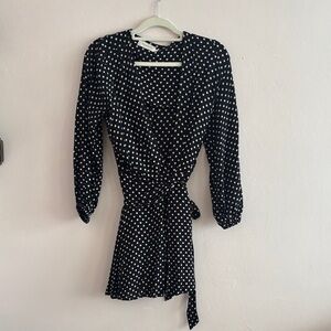 Zimmermann Black and White Long Sleeve Dress